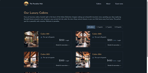 The Paradise Hub Website preview